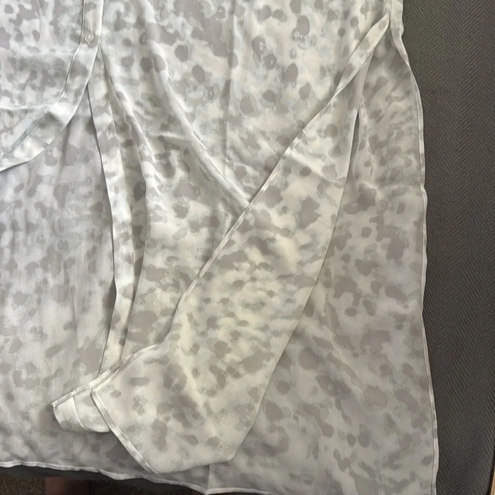 H by Halston Semi Sheer Shirt Dress Size XL NWT Swim Cover Resortwear